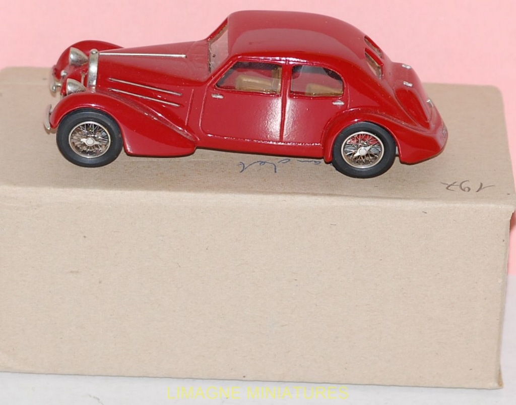 Miniature Auto MACO 1/43 – Bugatti 44 Roadster 1928 Gangloff, Rouge Et Noire, Occasion